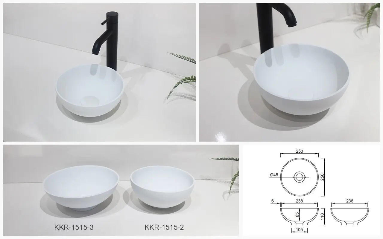 standard rectangle above counter basin at discount for room 4