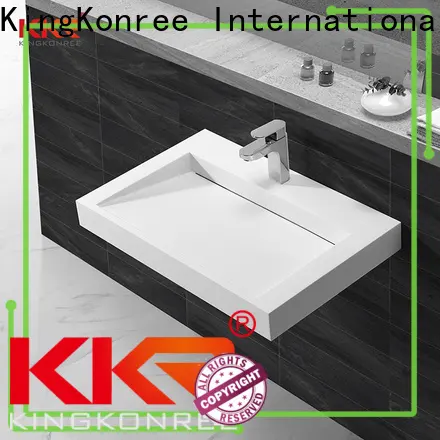 KingKonree resin wall hung basin manufacturer for home 1