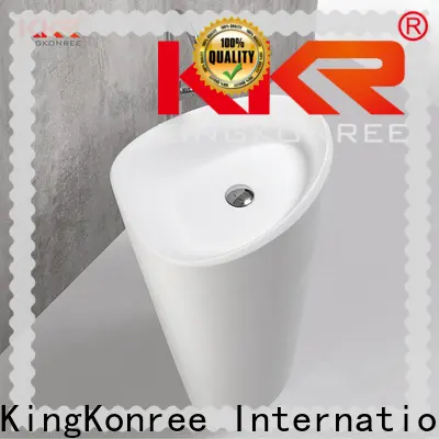 KingKonree solid free standing hand basin customized for hotel 1
