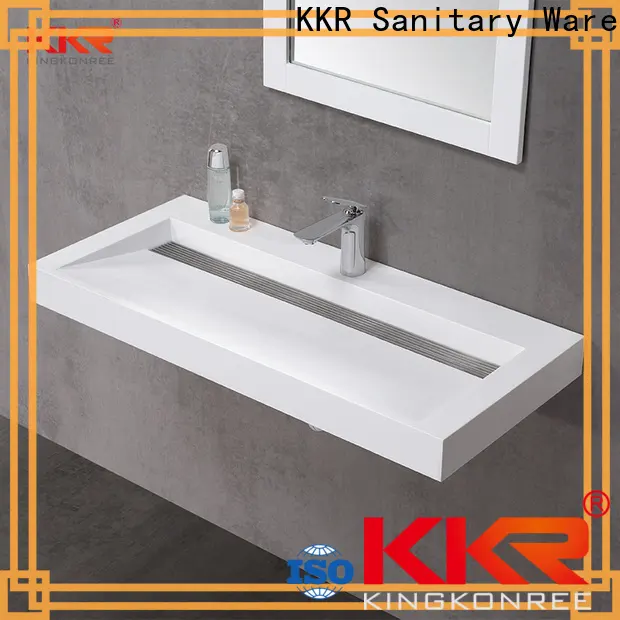 KingKonree long small wall hung sink customized for bathroom 1