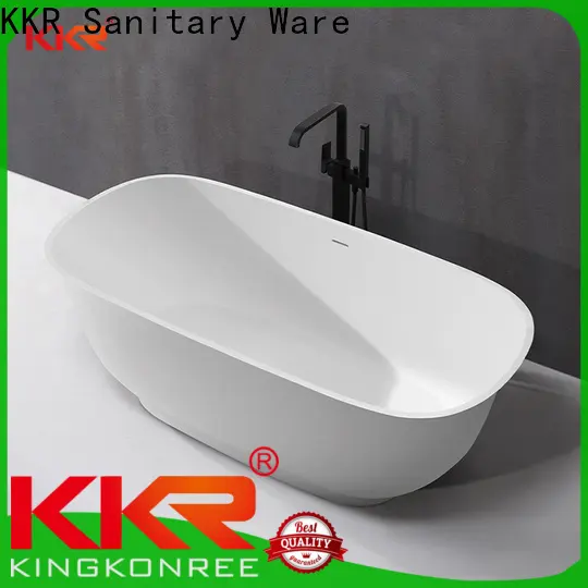 KingKonree oval stand alone bathtub ODM for hotel 1