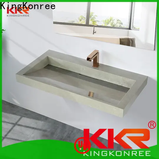 KingKonree rectangle double wall hung sink manufacturer for hotel 1