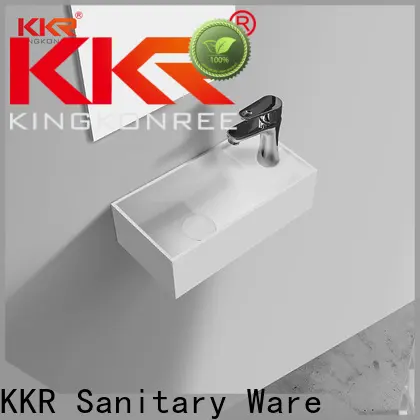 KingKonree white double wall hung sink customized for home 1