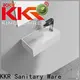 KingKonree white double wall hung sink customized for home 1