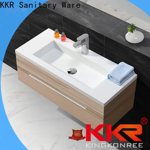 artificial wall hung basin cabinet design for motel 1