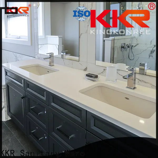 KingKonree marble bathroom worktop latest design for hotel 1