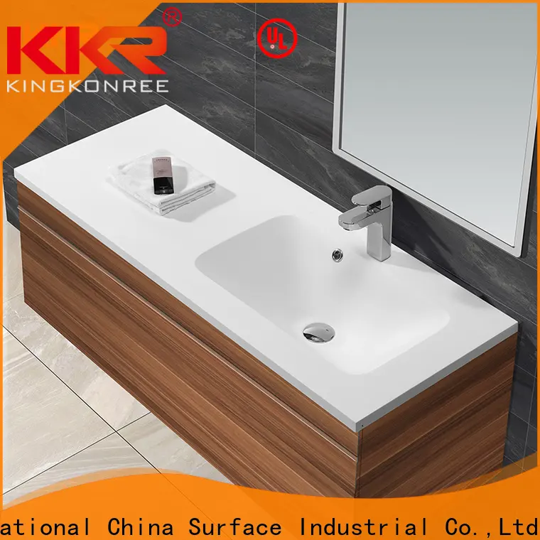 KingKonree wooden basin cabinet supplier for bathroom 1
