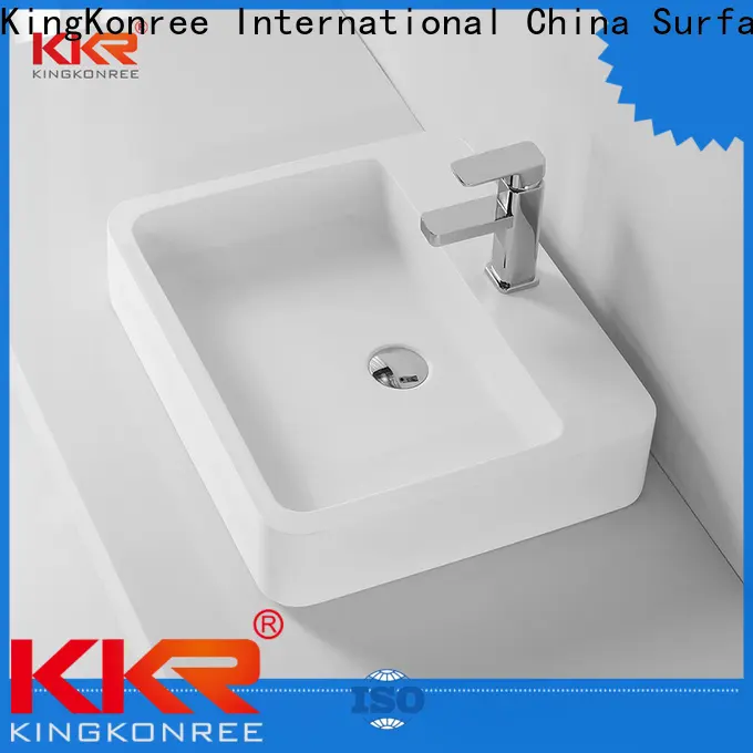 best quality square above counter bathroom sink soild design for hotel 1