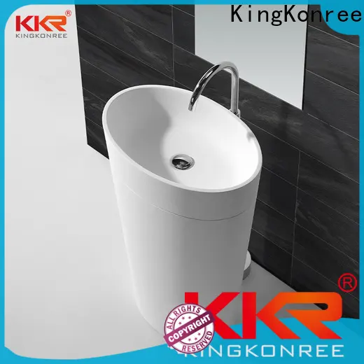 KingKonree rectangle freestanding basin factory price for motel 1