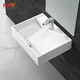 KingKonree brown solid surface wall hung basin supplier for toilet 1