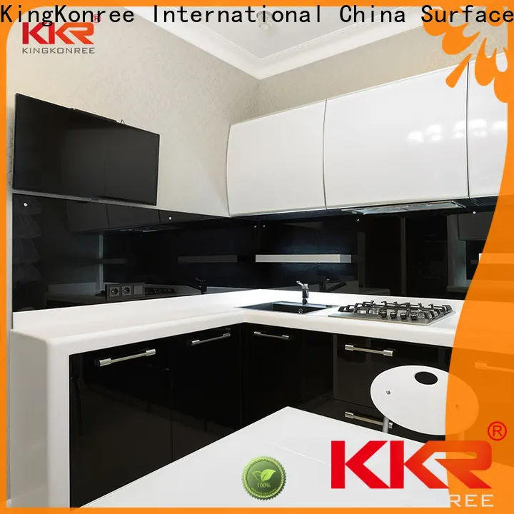 hot selling white solid surface worktop supplier for kitchen 1