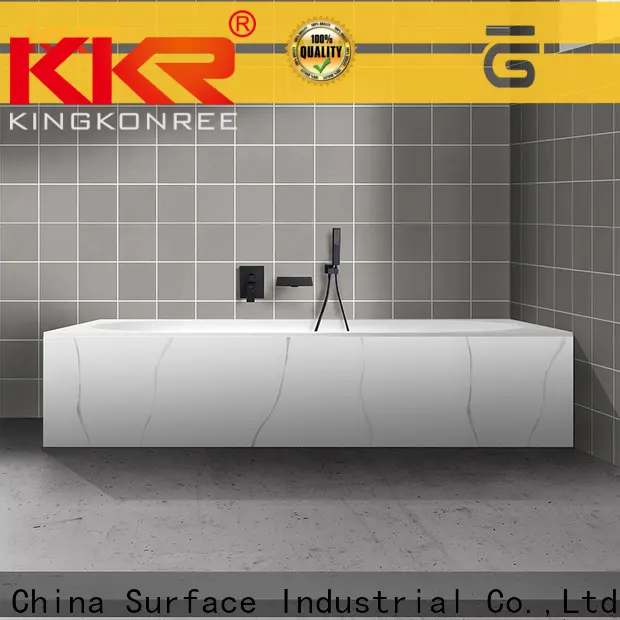 KingKonree standard artificial stone bathtub free design for bathroom 1