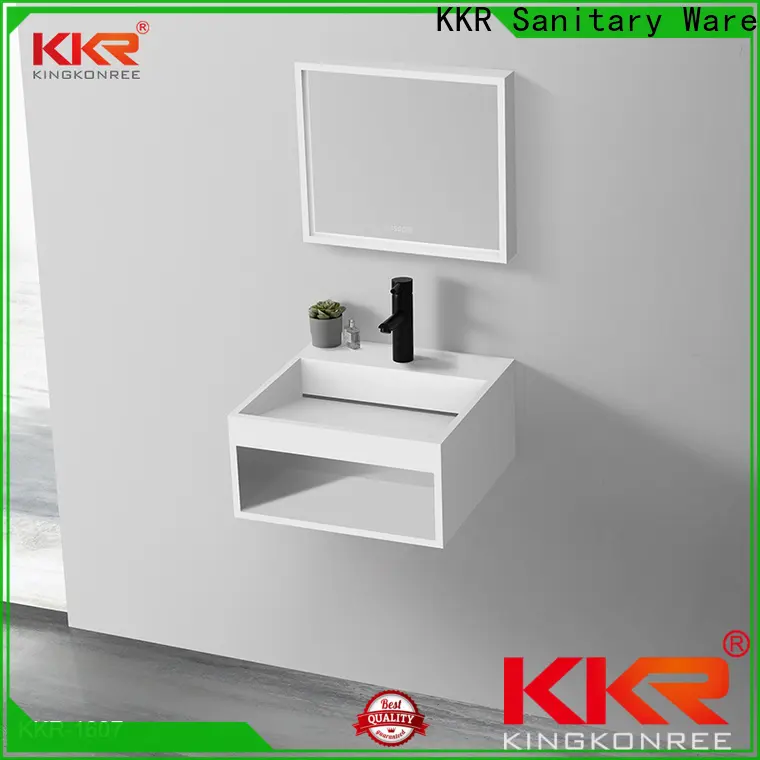 KingKonree pattern square wall hung sink design for toilet 1