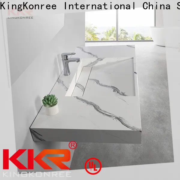 KingKonree artificial wall mount basin customized for hotel 1
