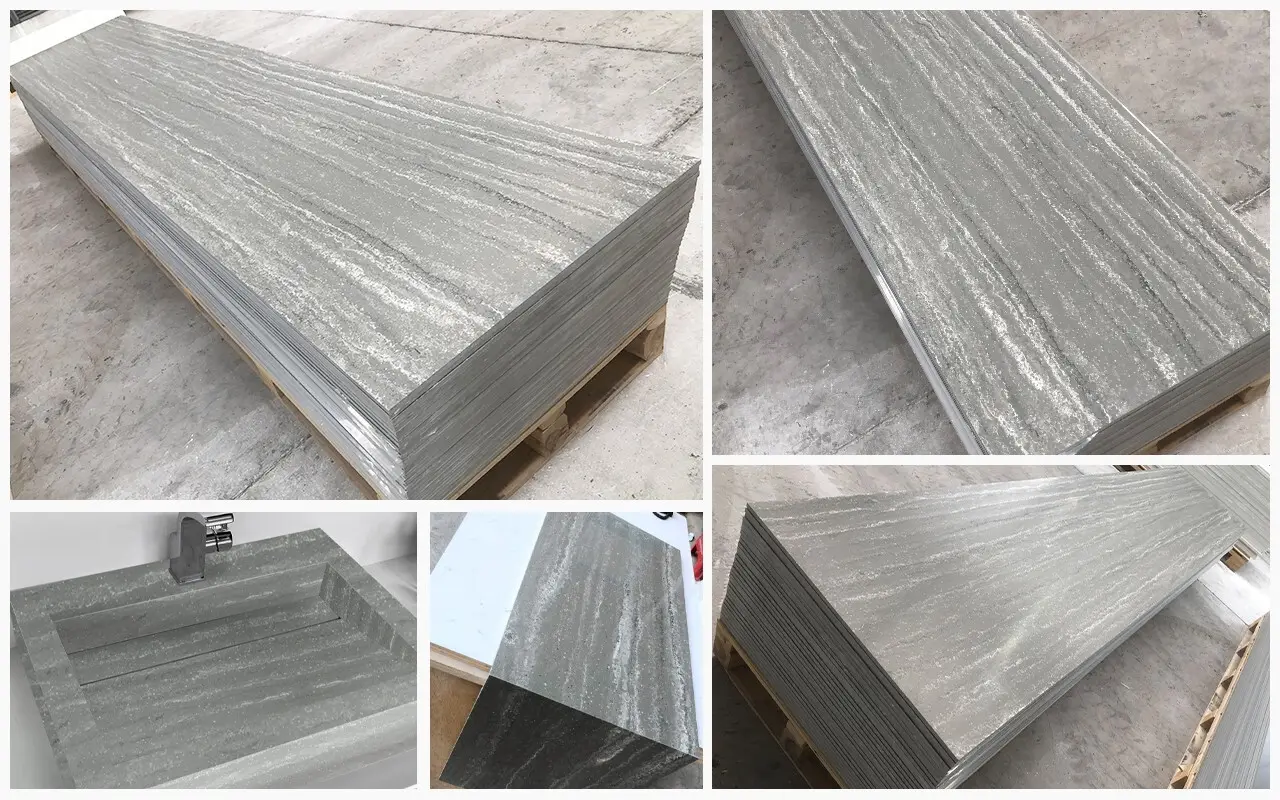 KingKonree black solid surface sheet slabs directly sale for indoors 2