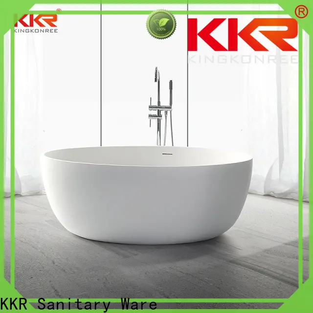 KingKonree durable artificial stone bathtub free design for bathroom 1