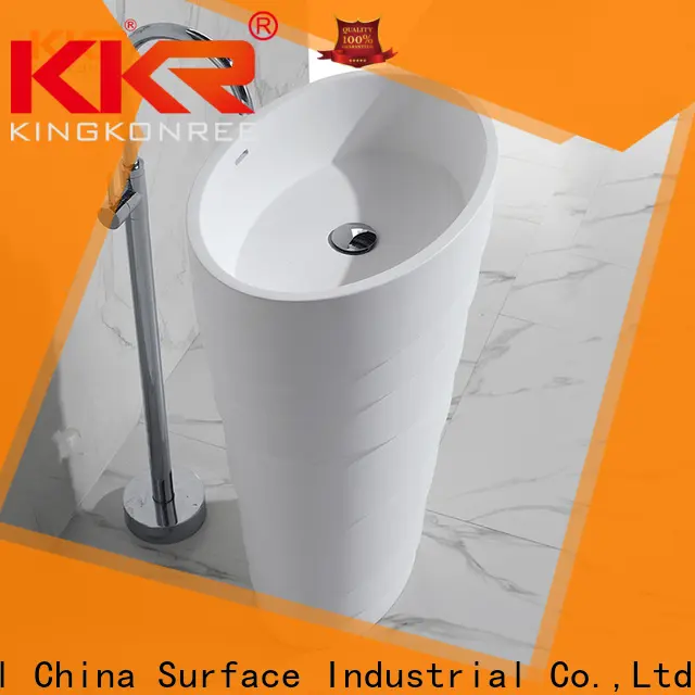 rectangle free standing wash basin factory price for hotel 1