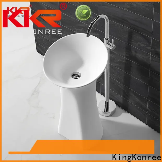 KingKonree round freestanding basin factory price for bathroom 1