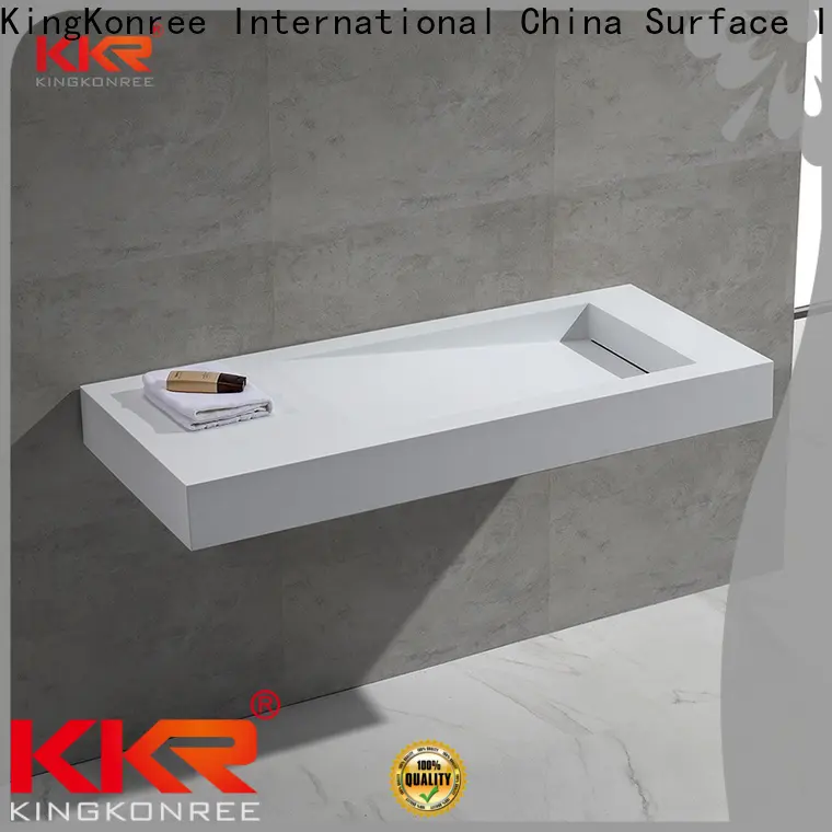 KingKonree texture 18 inch wall mount sink sink for bathroom 1