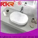 KingKonree white above counter bathroom sink bowls cheap sample for hotel 1