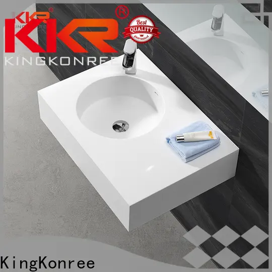 KingKonree mounted crosswater wall hung basin design for hotel 1