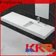 KingKonree white wall hung basin customized for bathroom 1