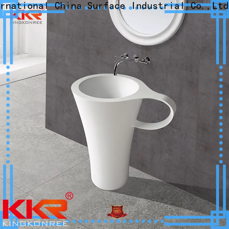 KingKonree sturdy free standing wash basin manufacturer for hotel 1