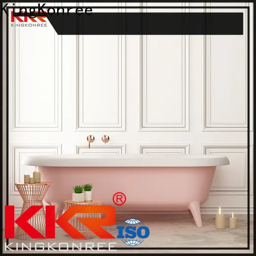 KingKonree white lightweight freestanding bathtub OEM for bathroom 1