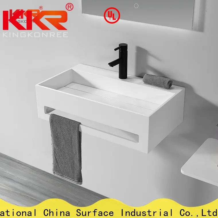 KingKonree wall hung marble basin sink for toilet 1