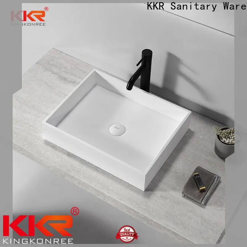 KingKonree durable top mount bathroom sink at discount for room1 1