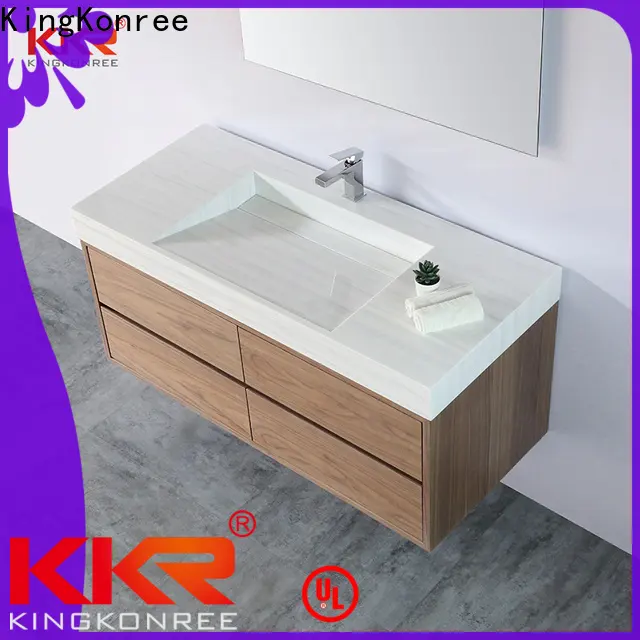 KingKonree approved thin toilet vanity cabinet supplier for motel 1