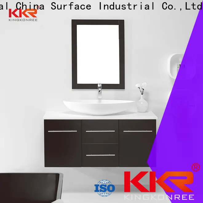 KingKonree durable custom vanity cabinet customized for motel 1