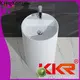 KingKonree artificial small free standing sink factory price for bathroom 1