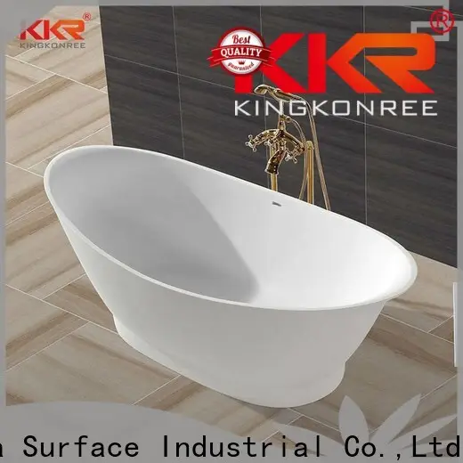 KingKonree overflow solid surface bathtub custom for family decoration 1
