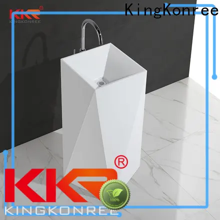 KingKonree rectangle freestanding pedestal basin design for motel 1