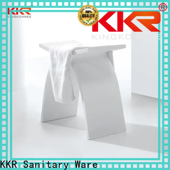 KingKonree sturdy teak wood shower stool customized for home 1
