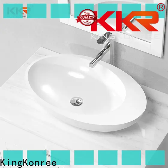 KingKonree black oval above counter basin cheap sample for hotel 1