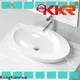 KingKonree black oval above counter basin cheap sample for hotel 1