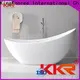 KingKonree standard solid surface freestanding bathtub free design for bathroom 1