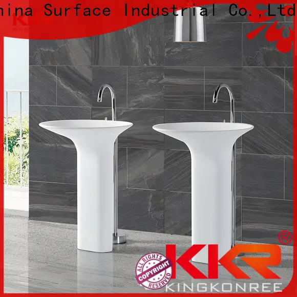 KingKonree height freestanding pedestal basin design for bathroom 1
