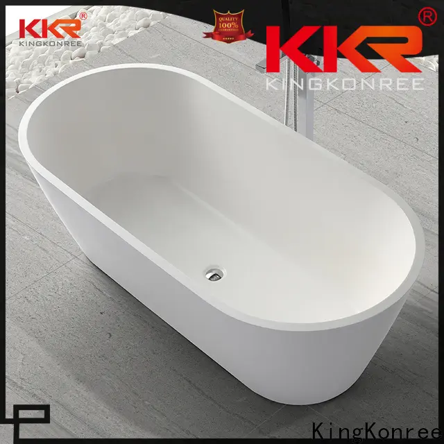 KingKonree reliable man made stone bathtub at discount for shower room 1