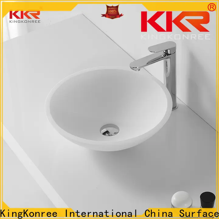 KingKonree white vanity wash basin manufacturer for hotel 1