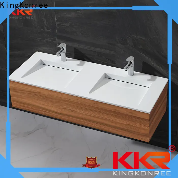 KingKonree smooth small bathroom basin cabinet manufacturer for hotel 1