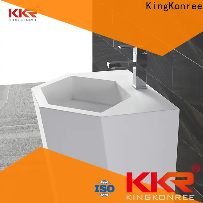 KingKonree shelf free standing sink bowl factory price for bathroom 1