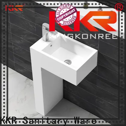 solid free standing sink bowl wall customized for bathroom 1