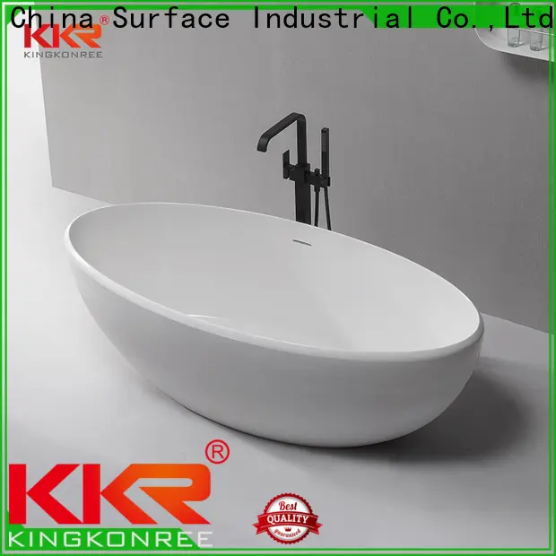 KingKonree marble rectangular freestanding tub at discount for family decoration 1