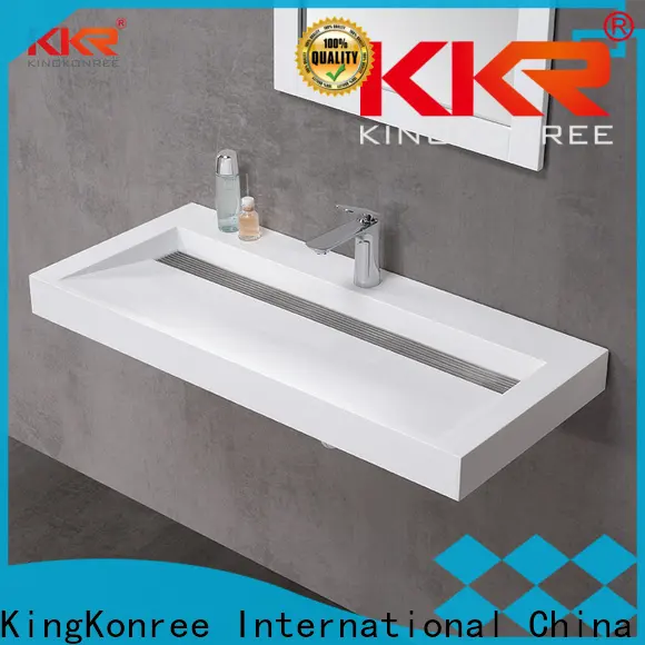 moden white wall mounted sink design for hotel 1