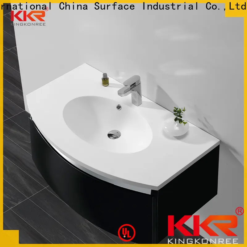 KingKonree professional mocha basin cabinet sinks for motel 1