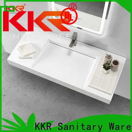 brown wall mount corner sink customized for hotel 1