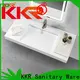 brown wall mount corner sink customized for hotel 1